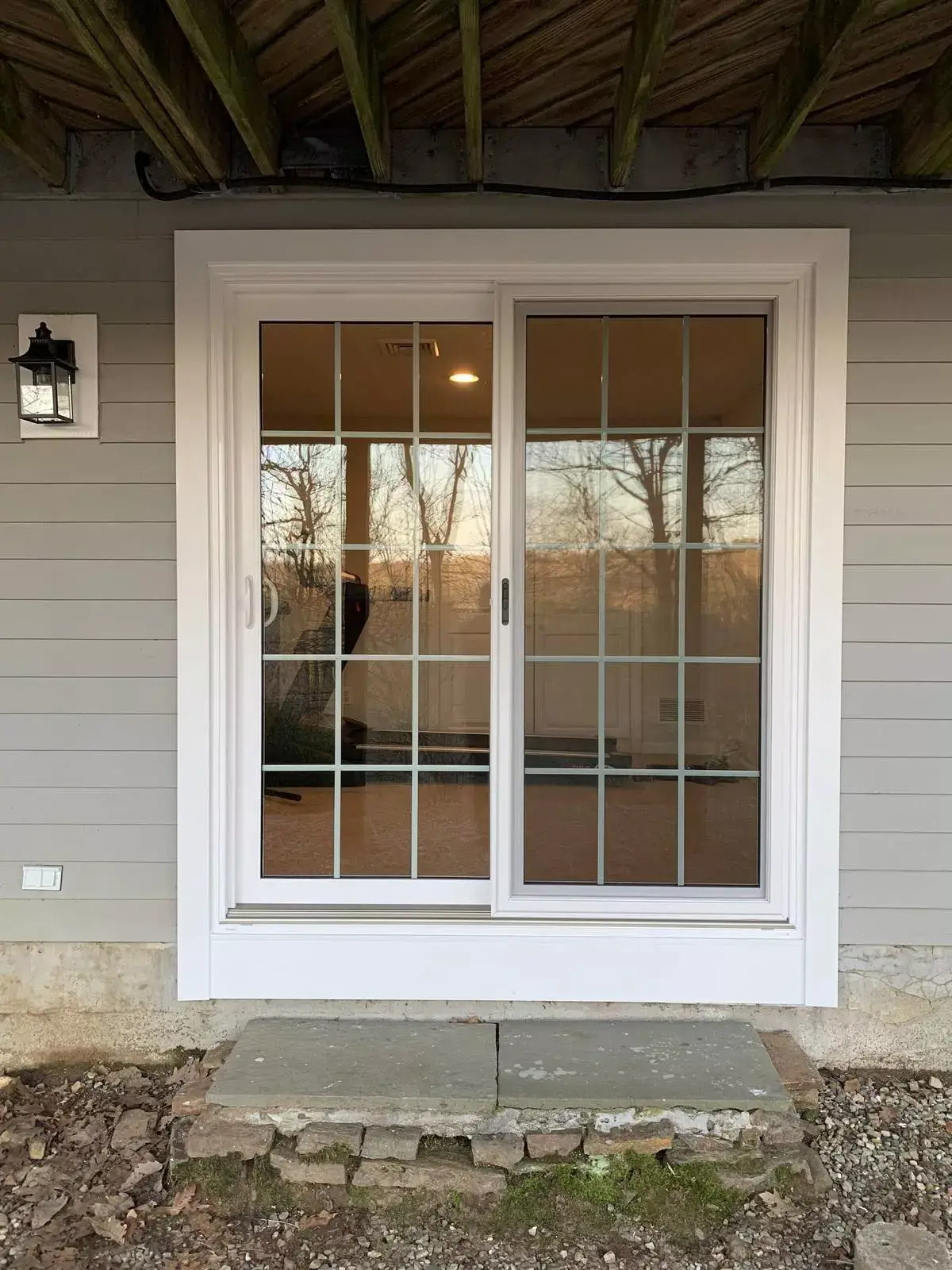OKNA 6 FT Elegante Sliding Glass Patio Door Colonial Grids Avon - SEVEN SUN CONNECTICUT