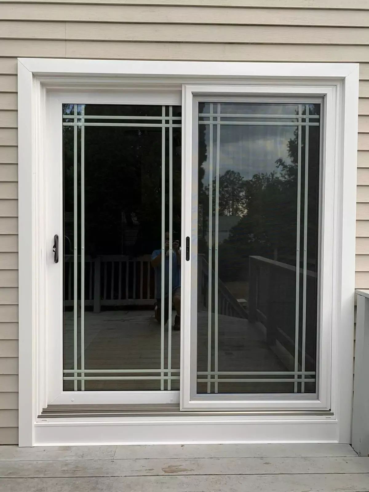 OKNA Elegante 2 Panel 6FT Sliding Patio Door With Double Prairie Grids - SEVEN SUN CONNECTICUT