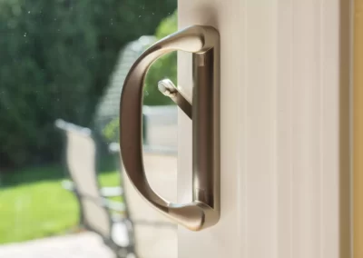 Sliding Patio Door Merit Lock In Antique Brass Finish - SEVEN SUN CT - Windows and doors