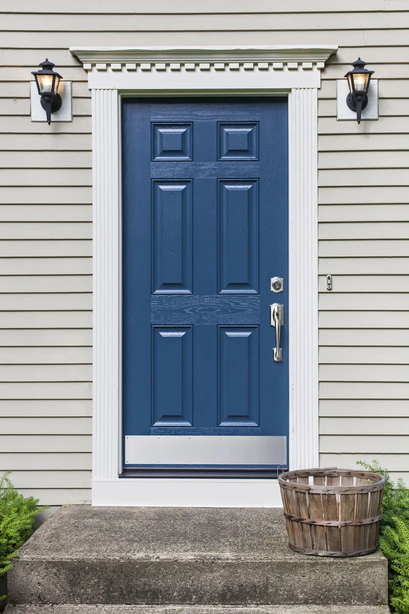 Front Entry Door Enzian Blue Color - CT SEVEN SUN