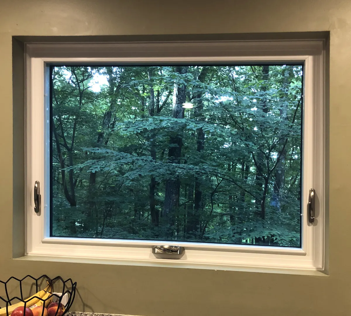 OKNA Awning Window Brushed Nickel Hardware - SEVEN SUN Connecticut