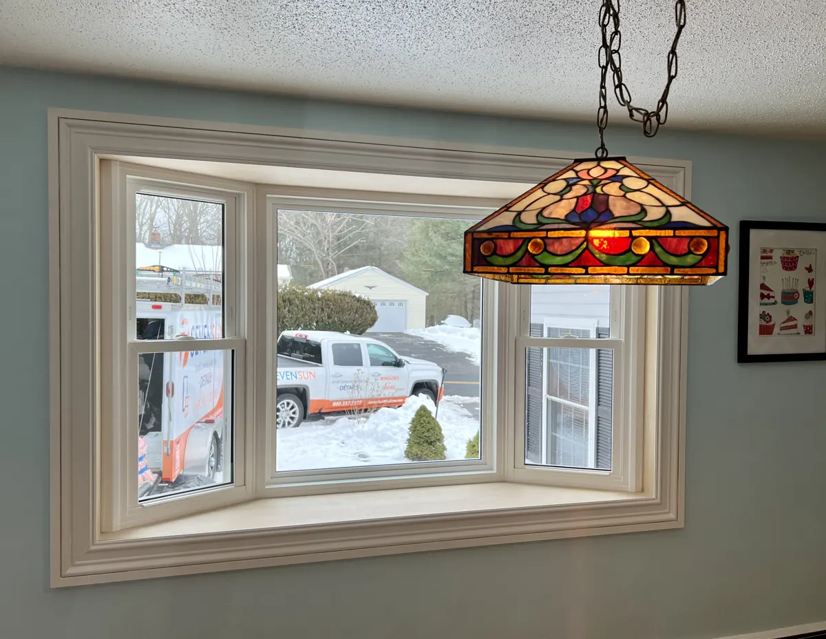 OKNA Bay Dining Room Window With Double Hung Side Windows - SEVEN SUN Connecticut