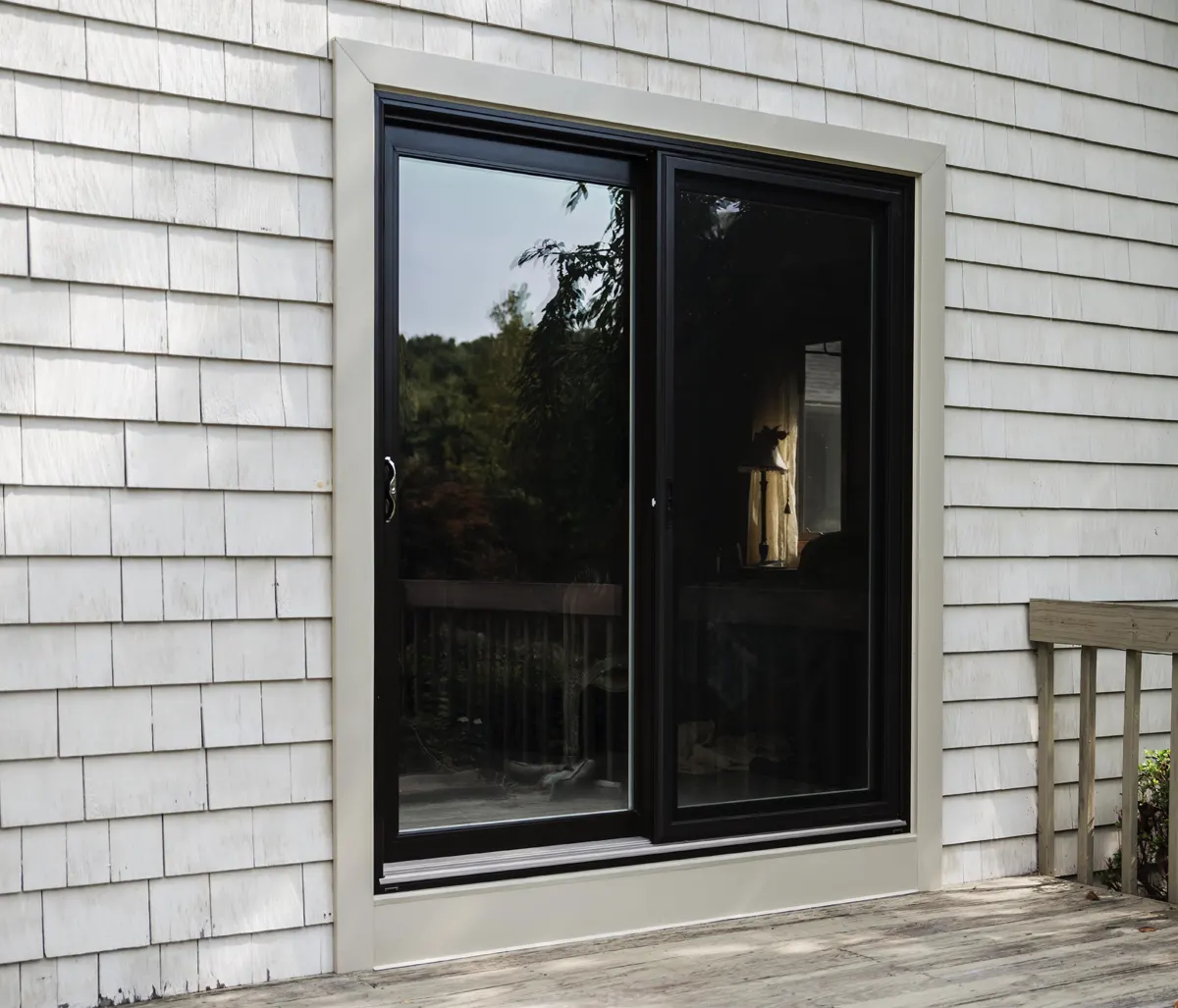 OKNA Elegante Patio Door In Nicols Black Exterior Color - SEVEN SUN CT