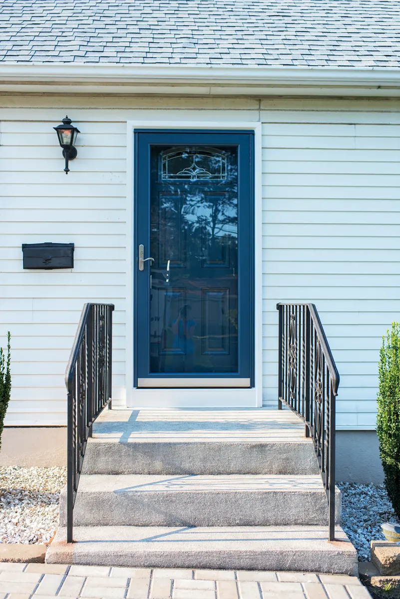 ProVia Full Glass Storm Door In Blueberry Color - SEVEN SUN Connecticut