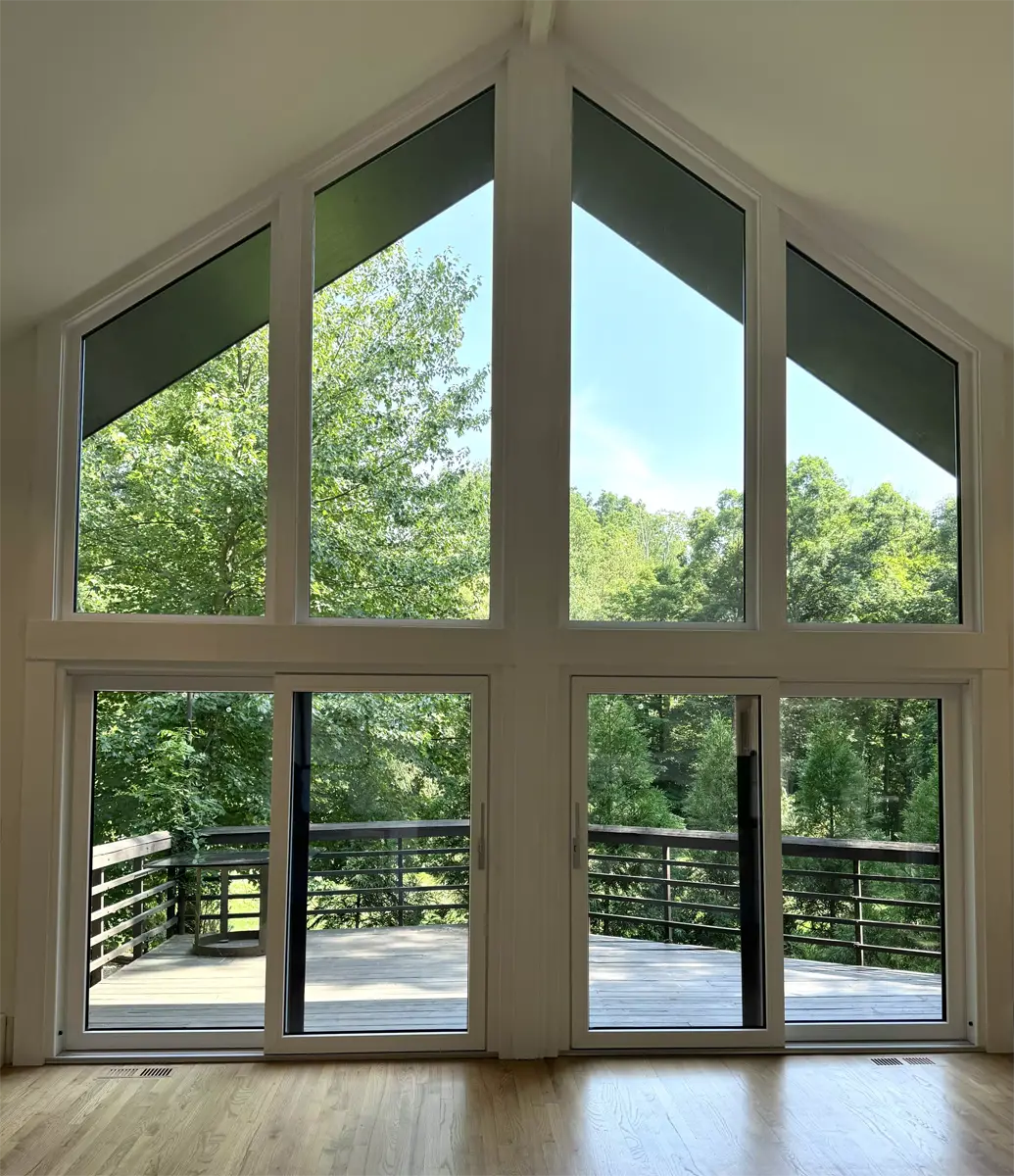 OKNOPLAST Trapezoid Windows In Brilliant White Seven Sun CT