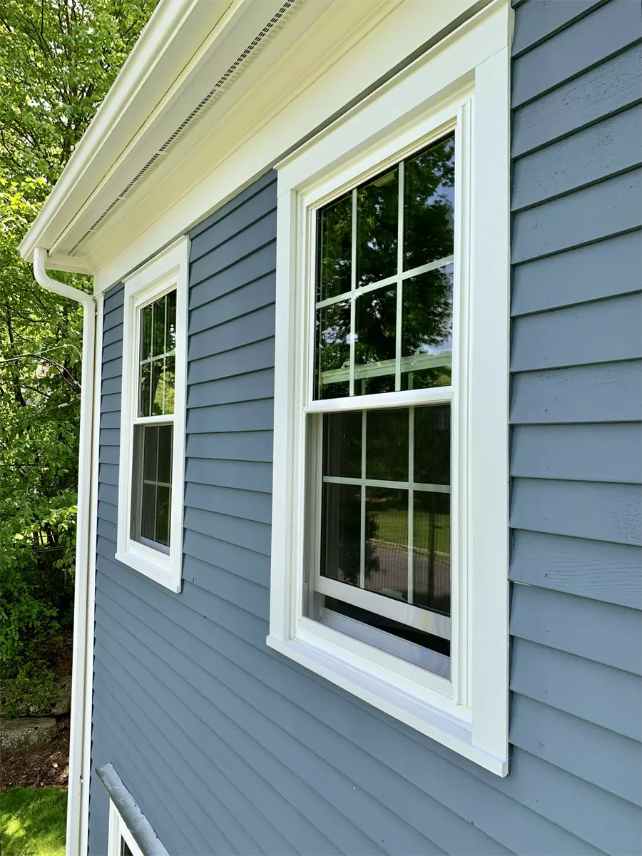 OKNA enviro star 800dx double-hung windows with full colonial grids_eurowhite color Seven Sun CT