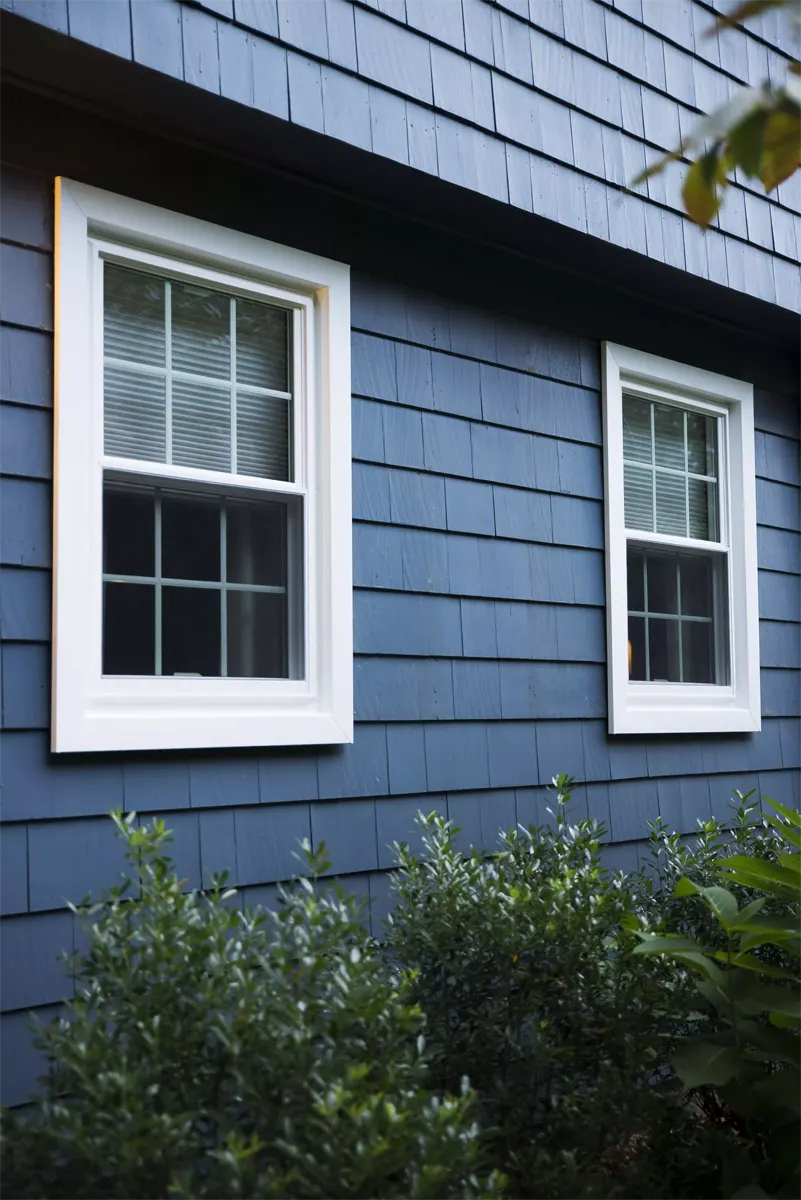 OKNA Enviro Star 800 series double hung windows white color white full colonial grids Seven Sun