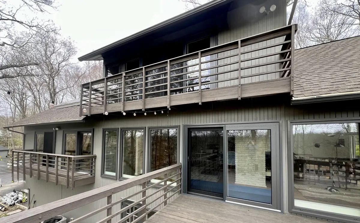 OKNOPLAST lift and slide_sliding_patio doors and pixel picture_windows in anthracite grey exterior color Seven Sun CT