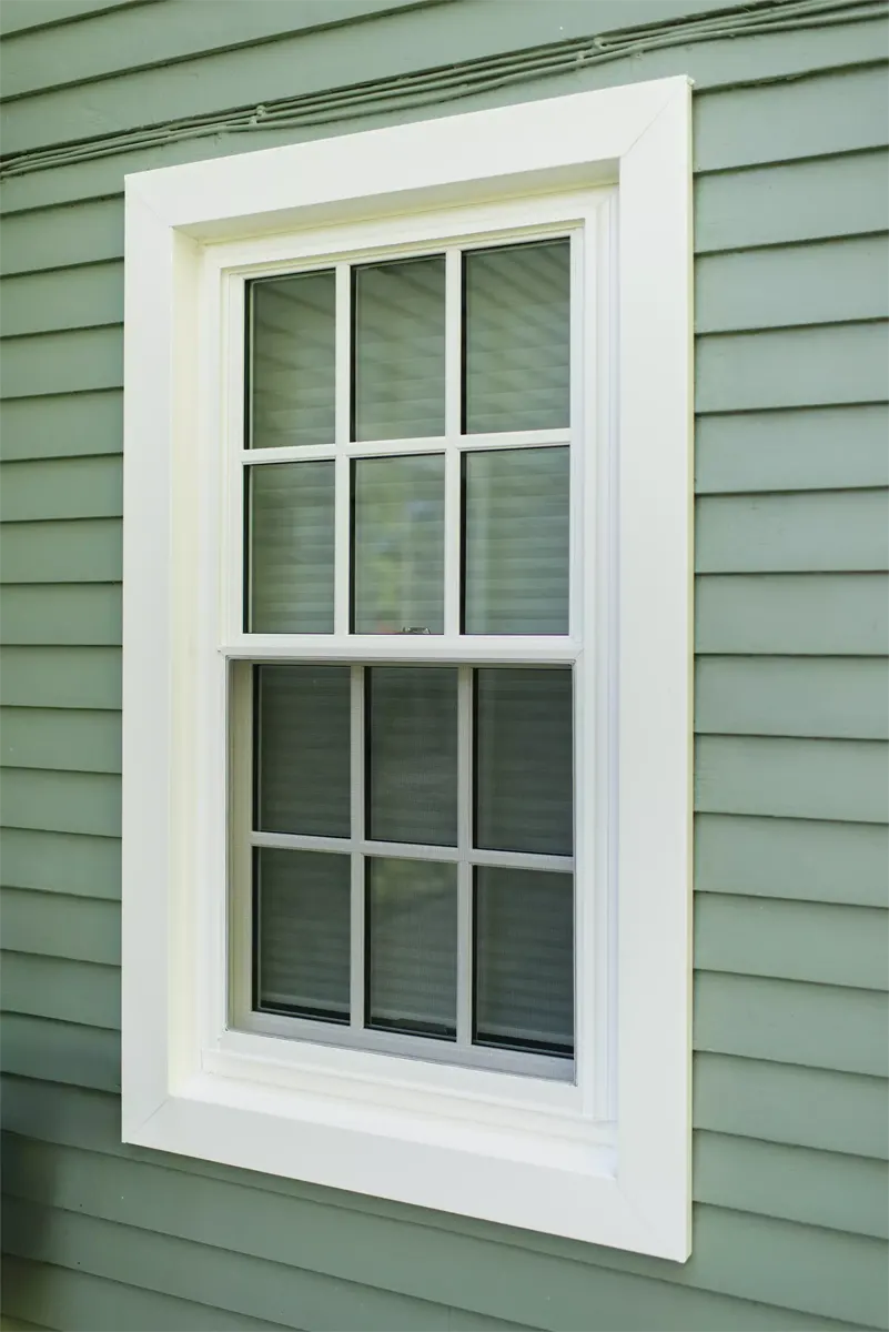 OKNA Enviro Star 800 series double hung window with sdl colonial grids Seven Sun CT