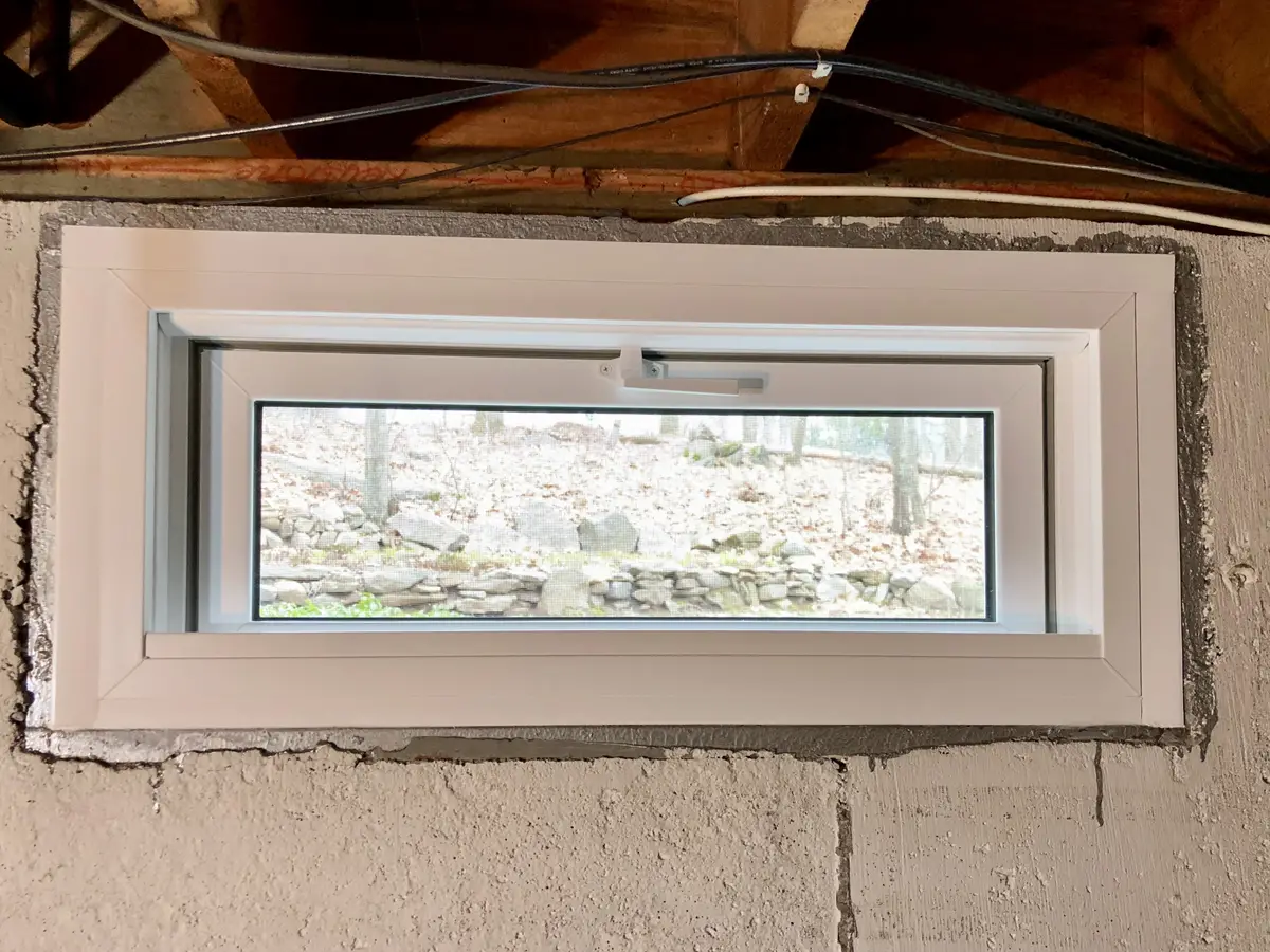 OKNA Basement Hopper Insul-Tec 500 White Basement Window - Seven-Sun CT