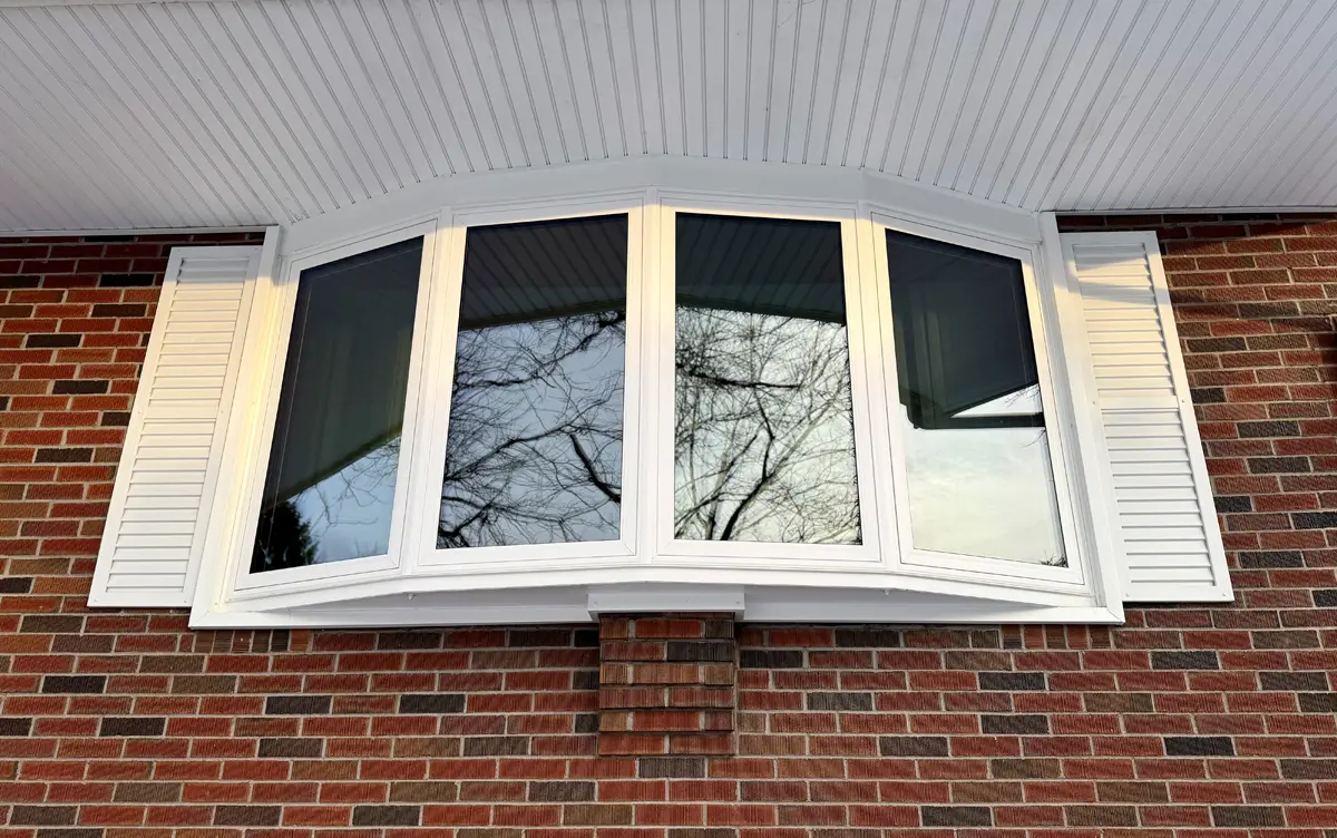 OKNA Bow 4-Lite Casement 700 DeLuxe Window In EuroWhite Color Seven Sun CT