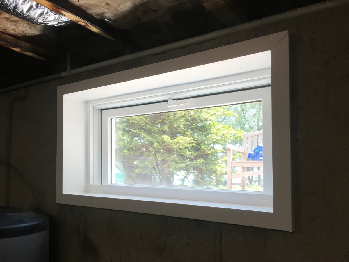 Basement window - basement hopper window - Middlefield CT