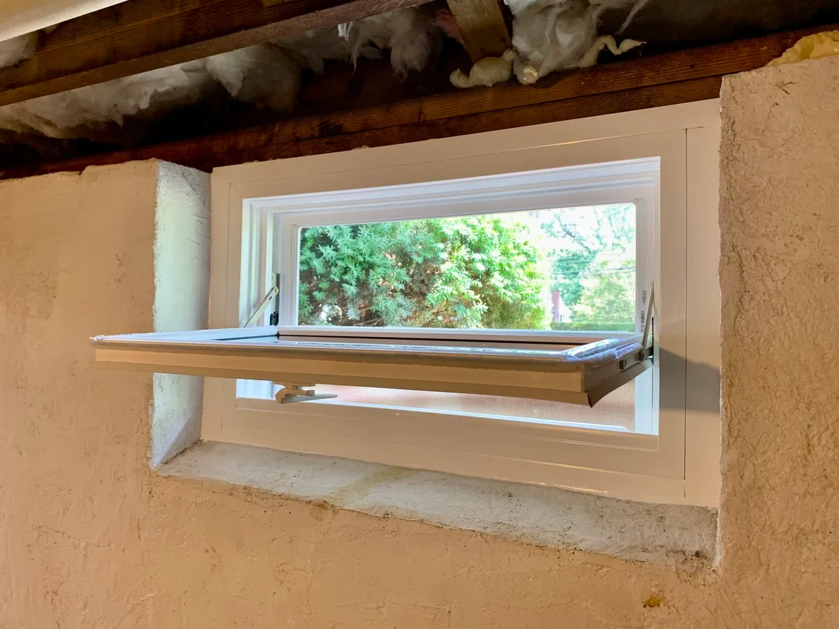 Basement window - basement hopper window - New Britain CT