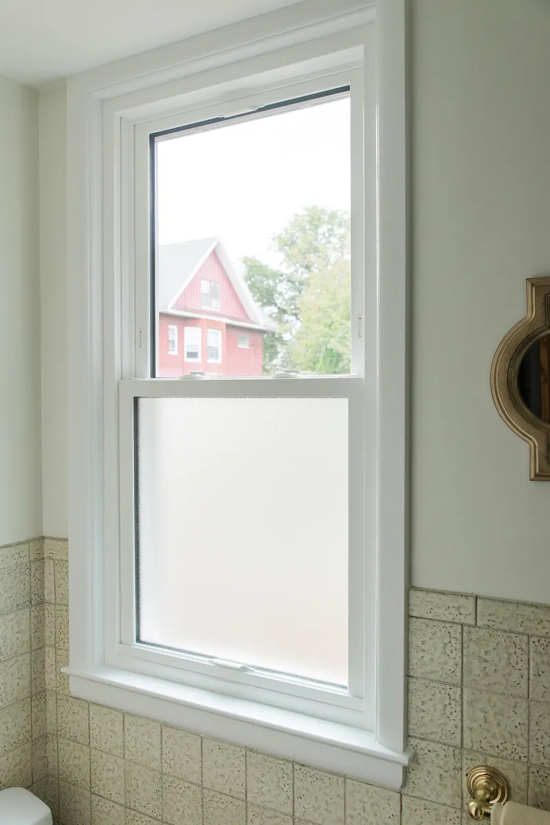 Bathroom window - double-hung privacy - glass - Okna CT