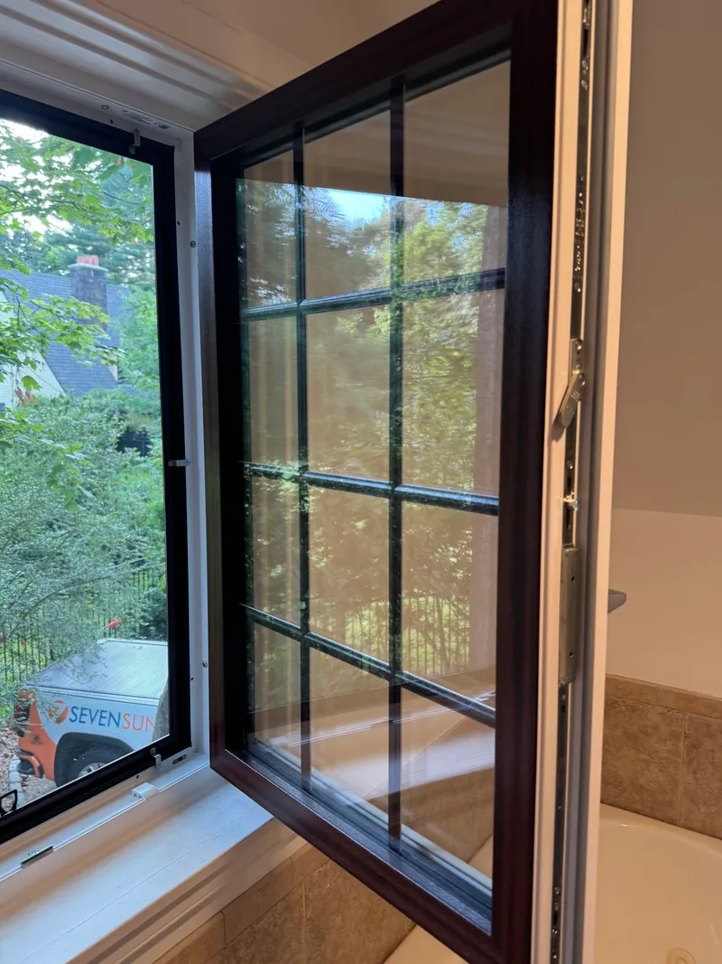 Bathroom window - tilt-turn window - mahogany - Hamden CT