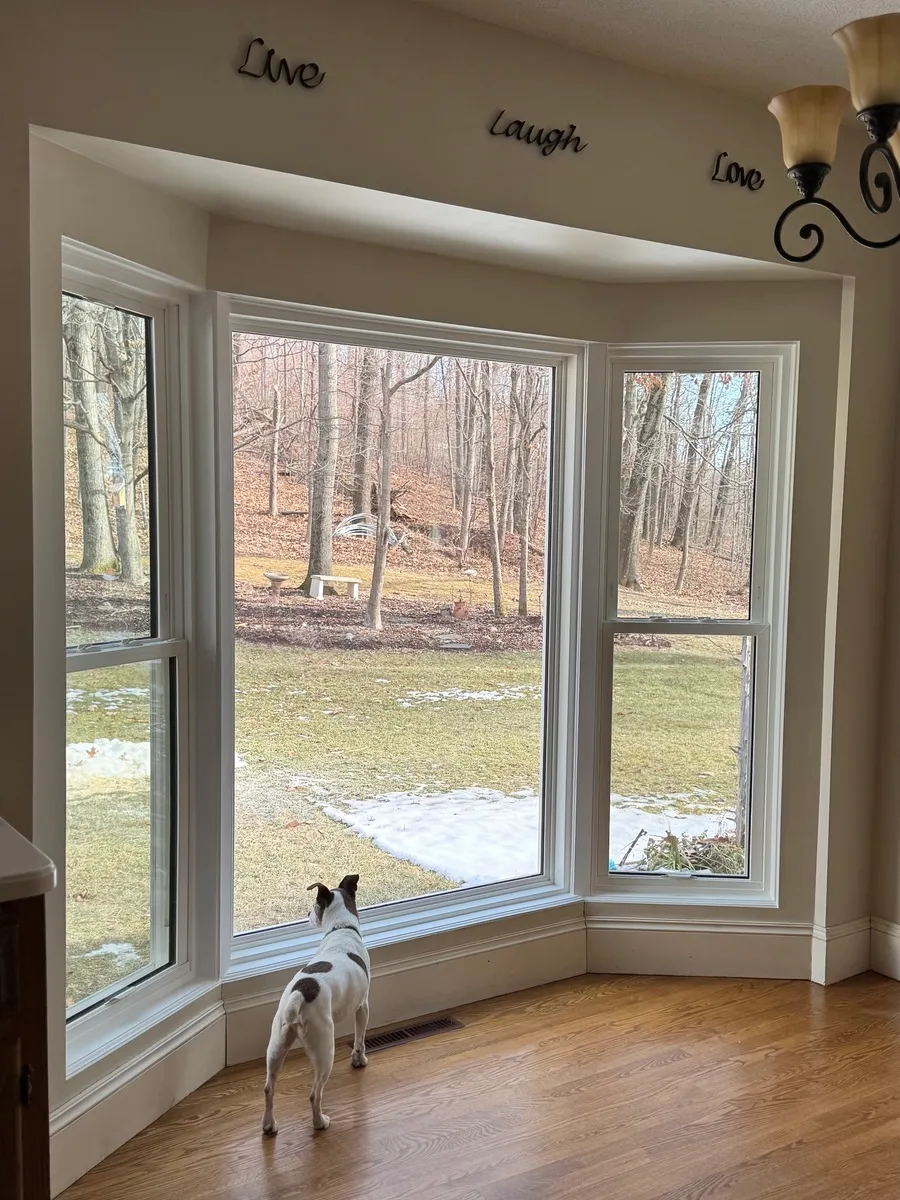 Dining room window - large double-hung picture window - Farmington CT