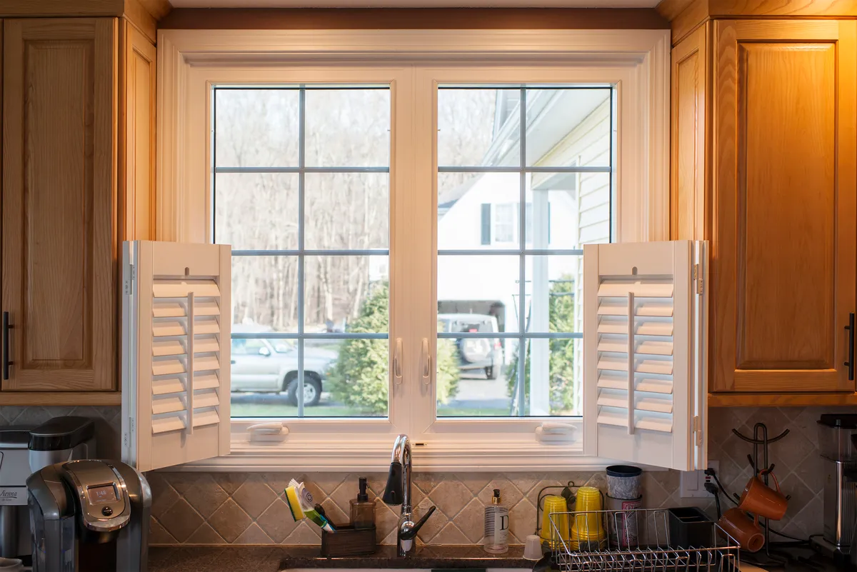 Kitchen window over sink - double casement window - Okna-CT