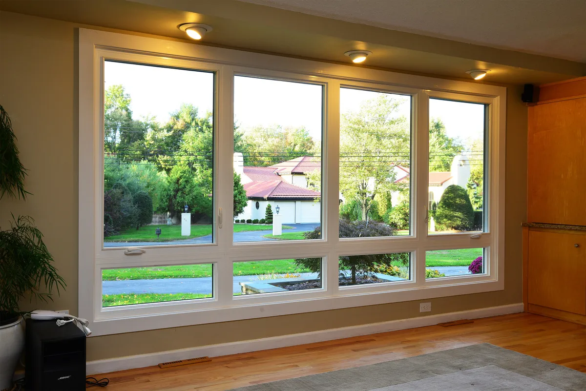 Living room window - casement picture window - West Hartford CT